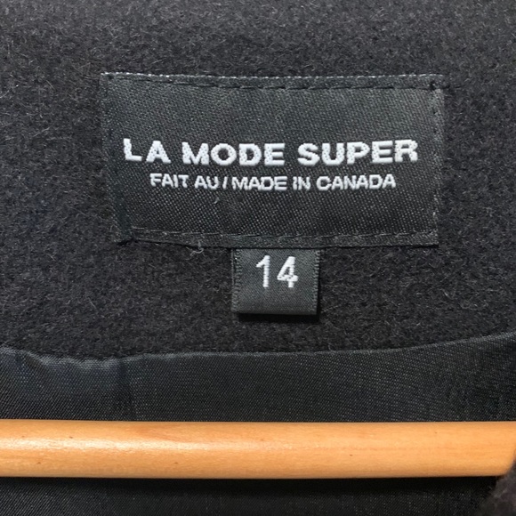 Black Pea Coat - Picture 2 of 3